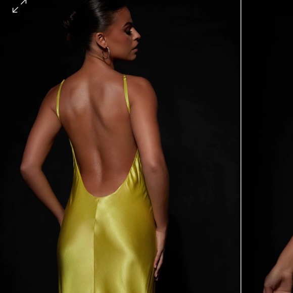 MESHKI XS DRESS SATIN CUT OUT MAXI - Picture 2 of 16